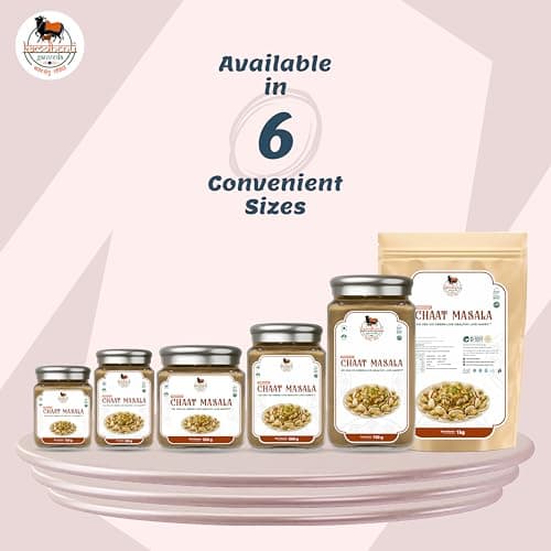 Satvik Sanatani Swaminarayan Jain Vegan Chatpata Chaat Masala 350g | Cumin, Coriander, Pudina, Pink & Black Salt | No Onion No Garlic | No Preservatives | FSSAI Certified | Glass Jar with Steel Cap — image 8