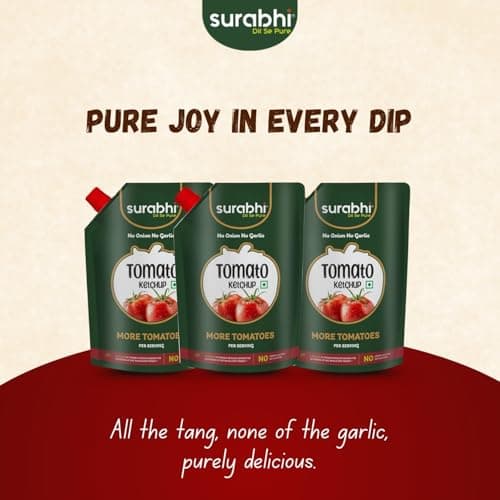 Surabhi -Tomato Ketchup No Onion No Garlic (NONG) - 400 g (Pack of 3) — image 4