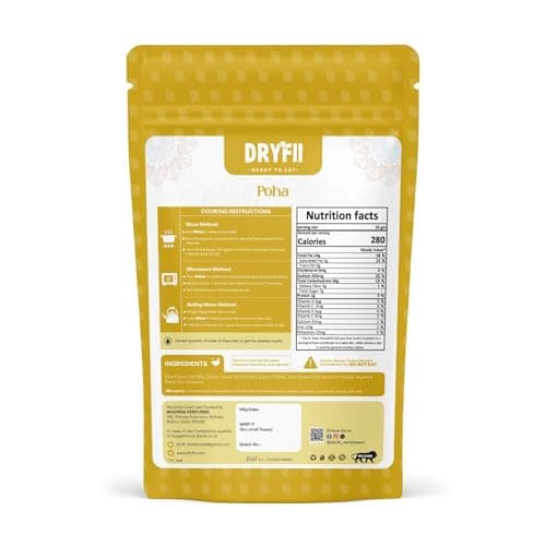 Dryfii Ready-to-Eat Instant Jain Poha | Pure Veg | Freeze Dried | No Onion, No Garlic | Rehydrated Weight 160 g — image 2