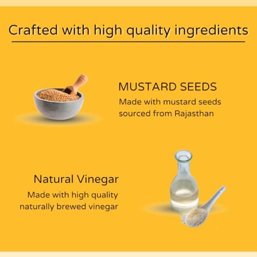 The Gourmet Jar Mustard Sauce 210g | 100% Natural, No Preservatives, No Artificial Colors, No Artificial Flavouring agent | No Refined Sugar| Gluten- free| Strong & Smooth |Perfect for sandwiches, burgers & hot dogs| Pack of 1 — image 3