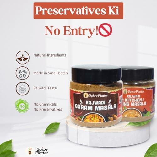Spice Platter Rajwadi Garam Masala & Kitchen King Masala Combo | Authentic Rajasthani Spices | No Coriander, No Salt, No Onion, No Garlic | Pure Khade Masale | 100% Natural | 100g Each — image 5