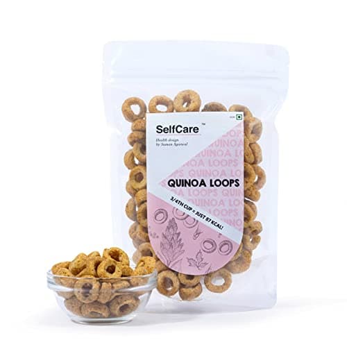 SelfCare By Suman Agarwal Quinoa Loops Pack of 1 100g | Healthy & Non Fried | Savoury - Snacks - Namkeen - Grocery | Spicy Crunchy & Chatpata - Tea time Snacking | Diabetic Jain & Travel Friendly