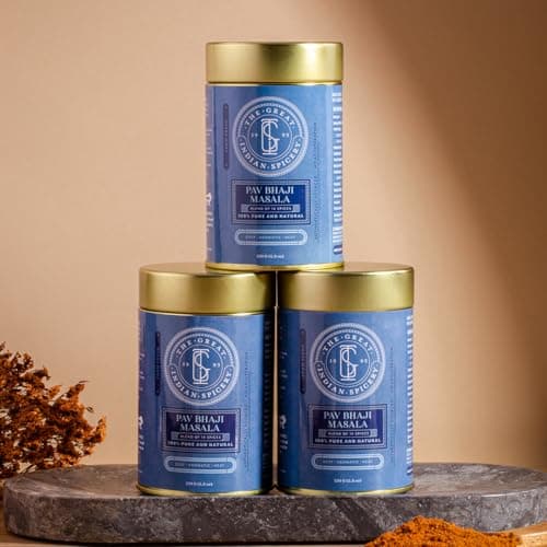 The Great Indian Spicery | Pav Bhaji Masala - 100gm Tin | Steam Sterilisation, Farm Fresh, Authentic Blend of 14 Spices, Non-Adulterated, No Added Color & Preservative | Deep & Aromatic Home Cooking — image 6