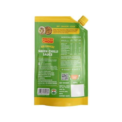 Masterchow Green chilli sauce | All Natural ingredients with no MSG | Perfect balance of Spicy and Tangy | Crafted By Chef Ranveer Brar | 450 GM — image 4