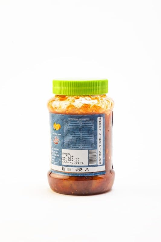 TANU PICKLES-Jain Tanu Pickles Sweet Lime Pickle Traditional Indian Pickle | Homemade Style | Ready to Eat 500gm — image 3