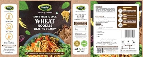 Thanjai Natural Wheat Noodles 180 Grams X 2 (360 Grams) of Homemade Natural Noodles(No Preservatives, No Maida, No Artificial Extract) — image 3
