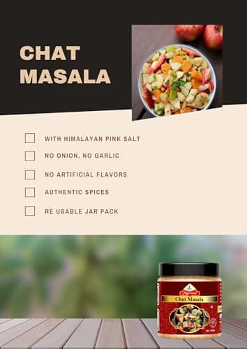 Marwar Chaat Masala 1KG | Premium Spices & Herbs Used | Vegan, With No Onion & Garlic | Additives & Preservatives Free | Authentic Indian Spice Blend (Jar Pack) — image 3