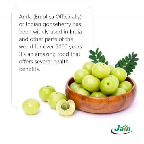 JAIN Pure Amla Powder 1Kg|Edible Indian Gooseberry Powder for Smoothies, Teas & Cooking | Natural Source of Vitamin C Vegan, No Chemicals Traditional Ayurvedic Superfood for Daily Wellness. — image 2