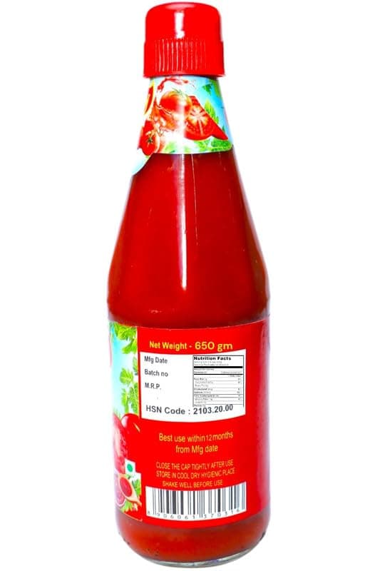 Premium Tomato Sauce - No Onion, No Garlic - Fresh - No Added Color & Flavours - 100% Natural - Gluten Free - Perfect For Dip, Spread And Stir Fry 650 gm — image 3