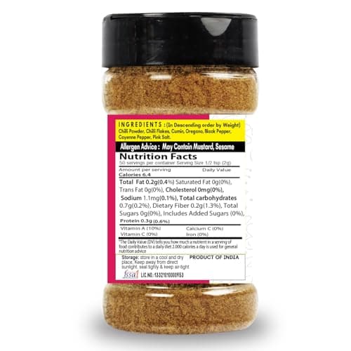 SARANZ Lebanese 7 Spice & Pizza Mix Jain Seasoning (Combo Pack) Batata Harra Masala | Perfect for Snacks, Appetizers, Main Dishes and Flavoured Vegan | Middle East Seasonings | 100 Gm Sprinkler Jar — image 3