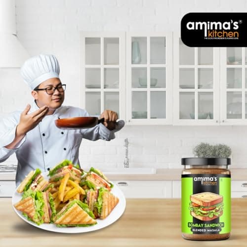 Amima's Kitchen Jain Sandwich Masala Sprinkler Jar -125g | Sandwich Spice Mix Powder | No Onion & No Garlic | Blended Spice Mix | No Artificial Flavour Added | Perfect For Grilled Sandwiches, Club Sandwiches, Toast Sandwich, Burgers, French Fries, Pizzas — image 5