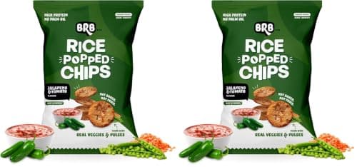 BRB Rice Popped Chips | Jalapeño & Tomato Flavour | Not Fried. Not Baked | High Protein | 50% Less Oil, No Palm Oil, Healthy Snack | 48g/54g Pack (weight may vary) — image 8