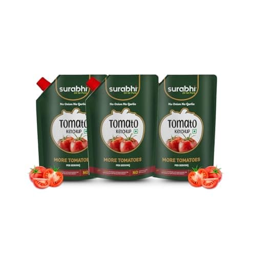Surabhi -Tomato Ketchup No Onion No Garlic (NONG) - 400 g (Pack of 3)