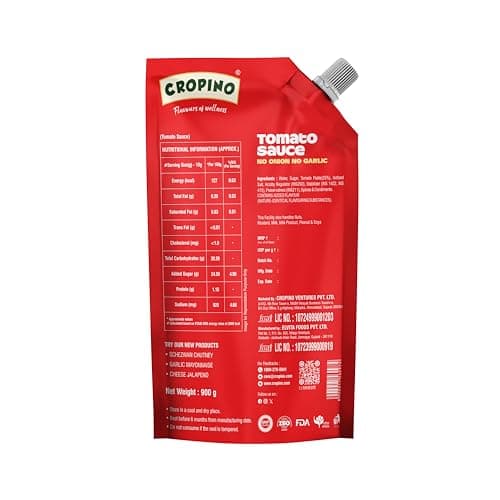 Cropino Tomato Sauce | Ketchup No Onion No Garlic 900 G — image 8