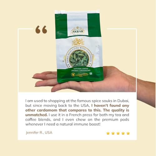 Emperor Akbar Alleppey Whole Green Cardamom 7–8mm | Premium Kerala Elaichi | Long-Lasting Aroma | 100% Natural & Handpicked | Antioxidant-Rich Spice for Tea, Cooking & Desserts | 50g | Pack of 1 — image 6