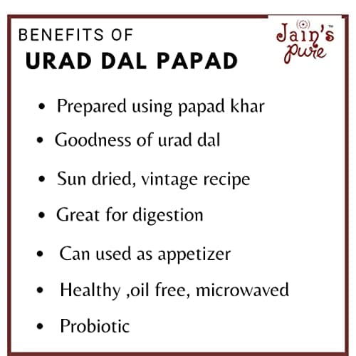 JAIN'S PURE URAD SPECIAL PAPAD 200 GM (PACK OF 2) — image 5