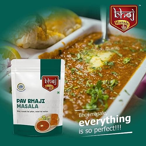 Bhoj Masale Pav Bhaji Masala Powder 200GM | Delicious & Aromatic Pav Bhaji | Premium Spices Blend | Zero Additives & Preservatives. No Colour, No Preservatives, No Onion & No Garlic (Jain Masala) — image 5
