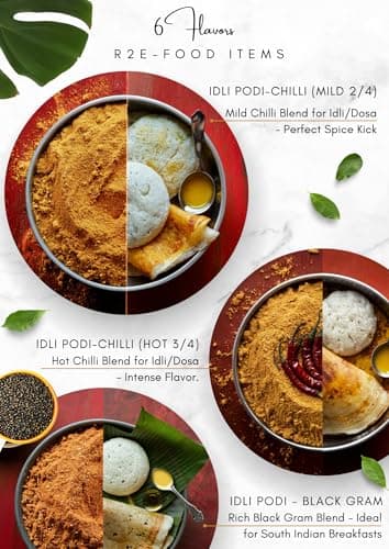6Flavors Combo Pack: Paruppu Podi, Ulunthu Podi, Kollu Podi | 3 x 250g | Chutney/Rice mix Powders | No Onions, Garlic, Preservatives | Ideal for Idli, Dosa & Rice. — image 8
