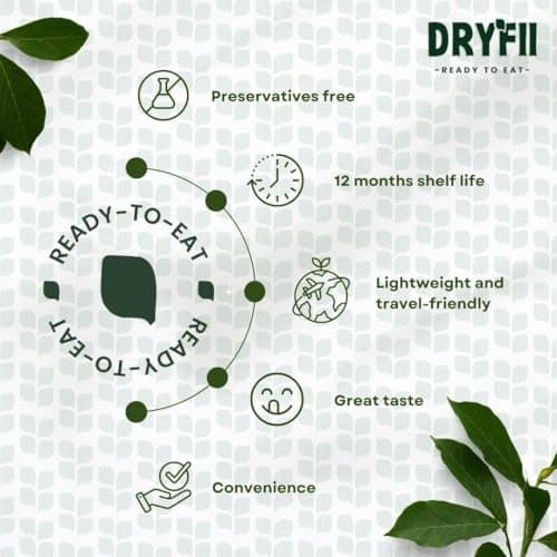 Dryfii Ready to Eat Pudina Paratha (5 Pieces, 1 Pack) & Jain Palak Paneer Combo | Freeze Dried | Refreshing Flavor | No Onion No Garlic — image 4