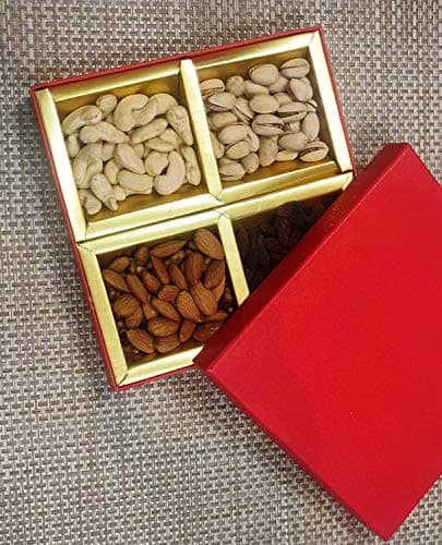 SHRI JAIN GROCERY Traditional Dry Fruit and Nuts Gift Box (CASHEW/ALMONDS/RAISINS/PISTA) [100gm each] — image 3