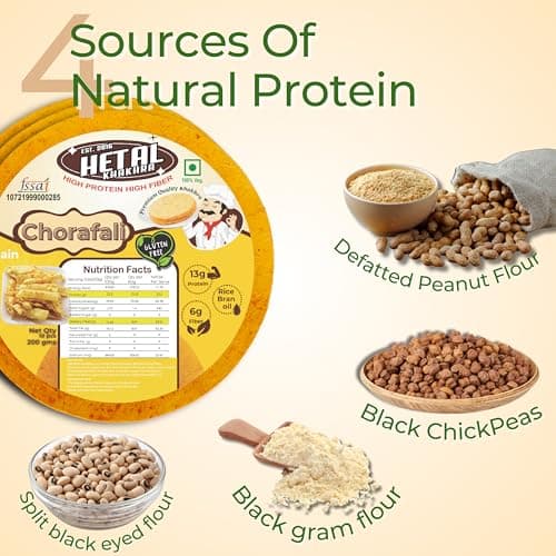 Chorafali Khakhra JAIN, Gluten Free, High Protein, Ready to Eat Snack, 200g, Pack of 2 — image 2