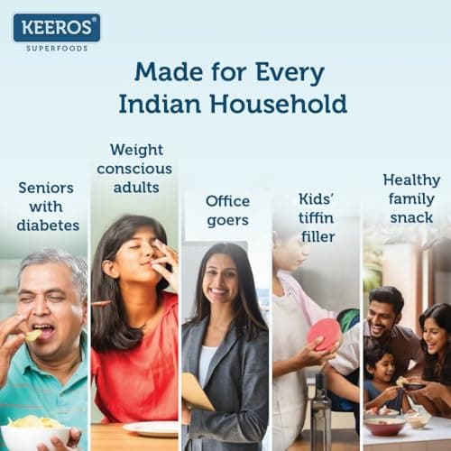 Keeros Roasted Khatta Meetha Namkeen | Diabetic-Friendly, Guilt-Free Snack | High-Fibre, Zero Cholesterol & Trans Fat |200g — image 6