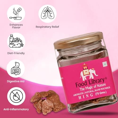 Food Library The Magic Of Nature Premium Compounded Hing | Heeng | Asafoetida – 75g Jar – Authentic Taste | Aroma & Pure Flavor | Organic Pure Kadak Heeng | Gluten-Free & No Additives | No Preservatives or Artificial Colors . — image 4