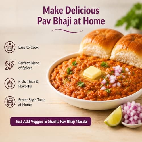 Shasha Pav Bhaji Masala 100g - Spice Mix for Authentic Pav Bhaji - No Onion or Garlic - From the House of Pansari — image 5