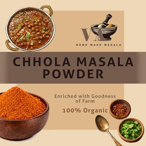 VA HOME MADE MASALA Chole Masala 500GM | Blended Spice With Natural Oils for Authentic Taste and Colour | For Healthy Delicious & Flavourful Cooking. No Colour, No Preservatives (Jain Masala) — image 2