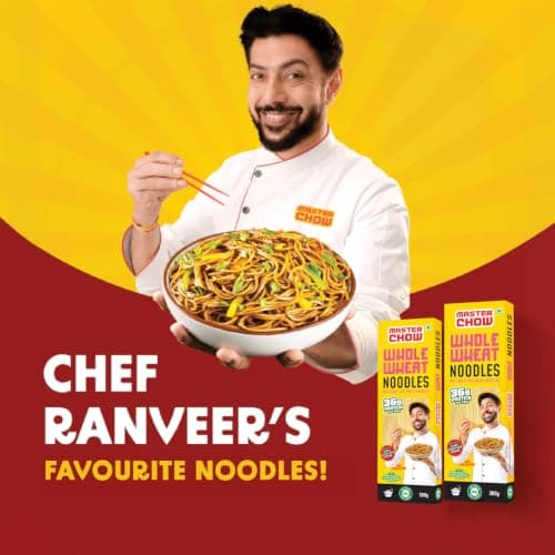 MasterChow Healthy Whole Wheat Noodles- Pack of 2 | 100% Atta | No Maida, Not Fried | Serves 10 Meals - 600gms — image 5
