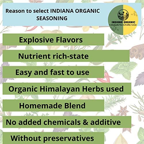 Indiana Organic Pizza Garlic Bread Seasoning - The Flavour Enhancement | Seasoning with Himalayan Herbs (150 Gram) No Onion and Garlic. — image 3