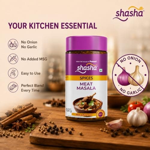 Shasha Meat Masala Powder 100g - Spice Mix for Flavorful Meat Dishes - No Onion or Garlic - From the House of Pansari — image 6