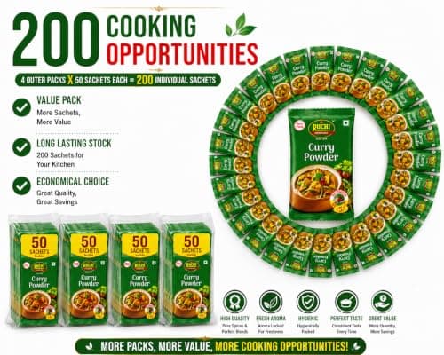 RUCHI Curry Powder Liner Authentic Indian Spice Blend 50 GM Elevate Your Dishes with Rich Flavors | 100% PURE NO ONION & GARLIC FORMULA — image 7