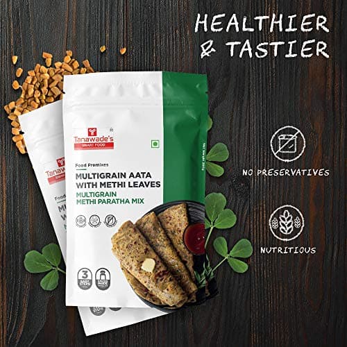 Tanawade’s Smart Food Instant Multigrain Methi Paratha Mix – Pack of 2 • Ready‑to‑Cook Fenugreek & Multigrain Flatbread • No Preservatives • Vegan‑Friendly • 5–7 min Prep — image 6
