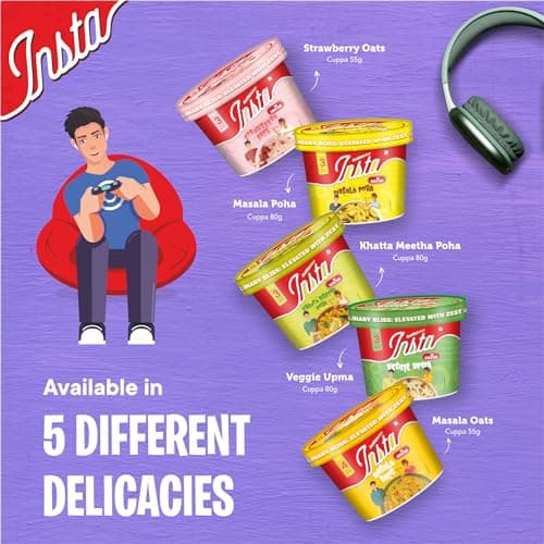 Insta Ahaar Ready To Eat Upma, Cuppa 80g Pack of 1 — image 7