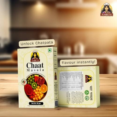 Nairuti Vyutpadan Chat Masala (Jain Friendly) 50g | No Onion No Garlic | Tangy & Spicy Chaat Masala Powder | Sprinkle for Fruits, Salads, Snacks & Street Style Flavour | No Preservatives — image 6