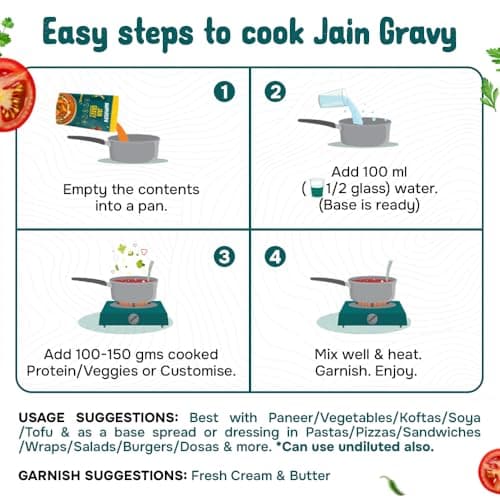 Happikery Gravy Mix -100g | No Preservatives | Upto 3-4 Servings | Quick & Easy Curry Mix | Ready To Eat in 3 Minutes | Jain Base Gravy | Pack of 2 — image 5