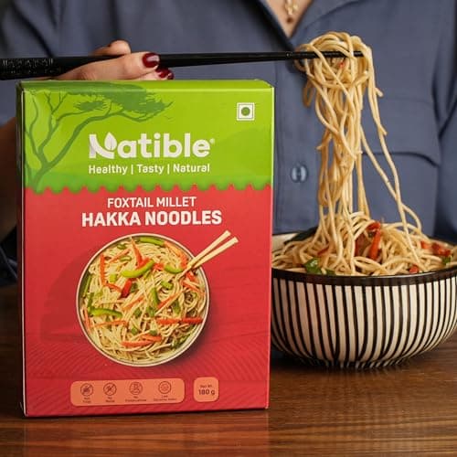 Natible Foxtail Millet Noodles I No Maida I No MSG I Not Fried I Easy & Ready To Cook Healthy Noodles (Pack of 1, 180gms, Foxtail Millet noodles) — image 3