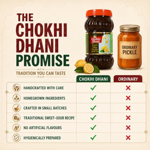 Chokhi Dhani Sweet Lime Pickle 1.2kg | Homemade Tangy & Spicy Nimbu Achar | Traditional Indian Lemon Pickle Without Onion & Garlic | Oil Free | Authentic Taste — image 7