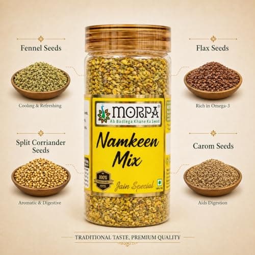 Morpa Namkeen Mix Mouth Freshener Traditional Indian Mukhwas Saunf, Coriander and Spice Blend After Meal Digestive Breath Freshener Jain Special 100% Veg — image 3