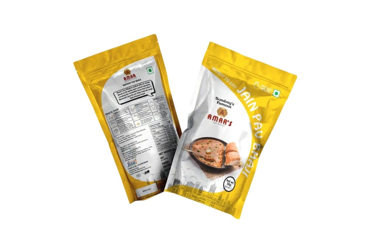 Amar Juice Centre Jain Pav Bhaji | Ready to Eat | No Onion No Garlic | Instant Mix (Pack of 2, 50g Each) — image 2
