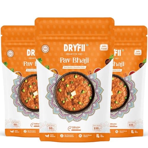 Dryfii Ready-to-Eat Instant Jain Pav Bhaji | Pure Veg | Freeze Dried | No Onion, No Garlic | Breakfast Meal | Rehydrated Weight 235 g — image 8