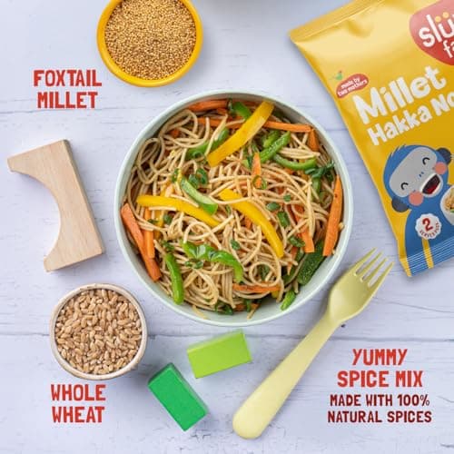 Slurrp Farm No Maida Millet Hakka Noodles | Classic Masala | Perfect for Tiffins | Mealtime Favourite | Serves 2 (96 gms) — image 8