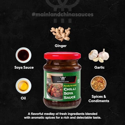 Mainland China Hot & Spicy Chilli Soya Sauce 225g | Ready to Cook, Plant Based with No Artificial Flavours | Perfect for Restaurant Style Meals, Stir Fry, Sautéing & Chinese Cuisine — image 3