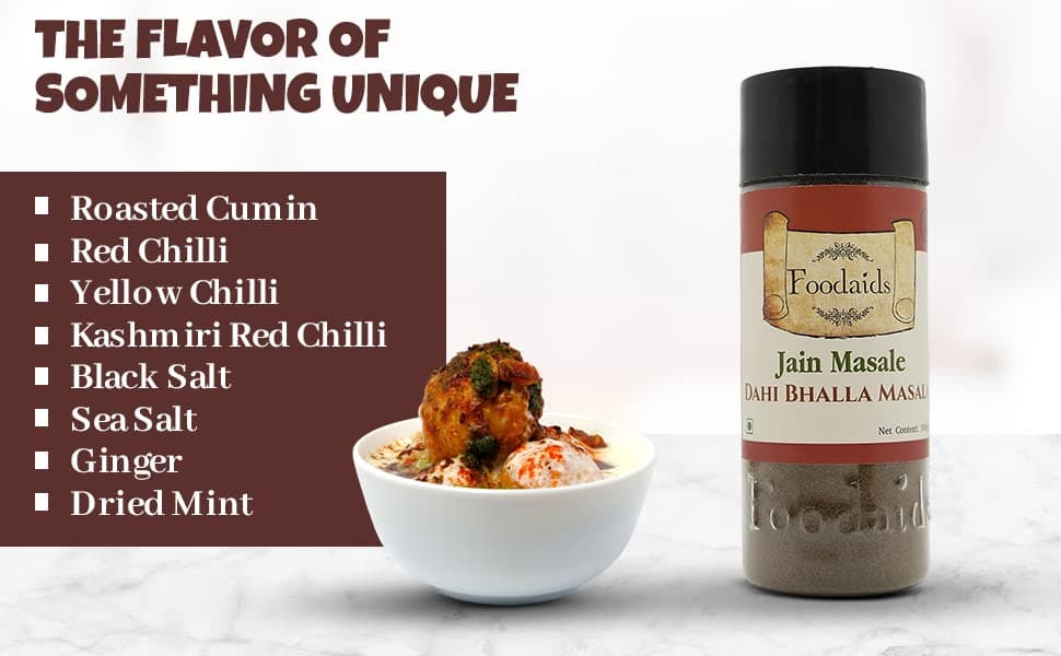 Foodaids Dahi Bhalla Masala- 100gm | Rajkachori | Dahi Vada | Chaat Papdi. No onion No garlic — image 4