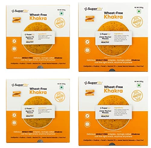 Superfills Wheat-Free (Gluten Free) Flavour Khakra Ready to Eat | 100% Natural Ingredient |Gujarati Healthy Snack | Wheat -Free | No Garlic & No Onion | (Khakhra-pudina_200gm, Pack of 4) — image 8