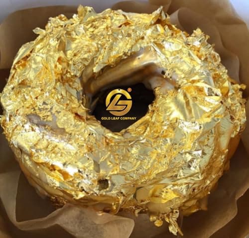 Sgls gold leaf 24k edible pure veg gold leaves 6�4 size king size 2pc gold vark,varakh for sweets,cake decoration,ice cream,serums,ayurvedic madicine,royals foods,Jain temple,face facial spa,nails,etc — image 3