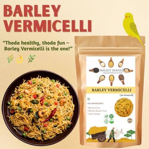 Barley Vermicelli | 210g Pack | High Fiber Diabetic-Friendly Semiya | Healthy Vermicelli for Upma, Kheer & Soups | Weight Management Food | No Maida | Quick Cook Meal | Preservative-Free | Ideal for Kids, Adults & Elderly (Pack of 1) — image 5