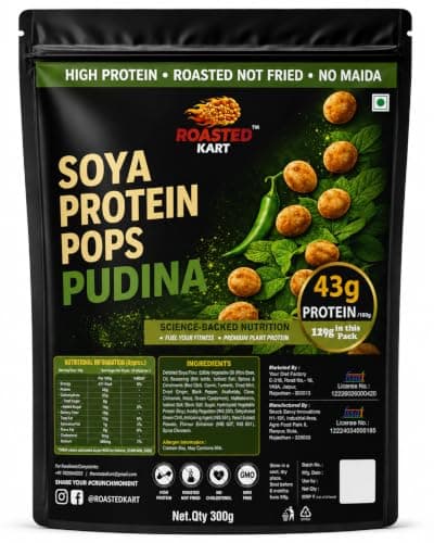 Roasted Kart Soya Protein Pops, Peri Peri Flavour, High Protein 92g per Pack, Roasted Not Fried, No Maida, 200g — image 5
