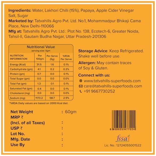 TatvaHills Superfoods Fermented Lakhori Chilli Sauce | Hot & Spicy | Himalayan Aged Chillies | No Preservatives | Perfect for Noodles, Momos, Pizza & Dips | 60g — image 6